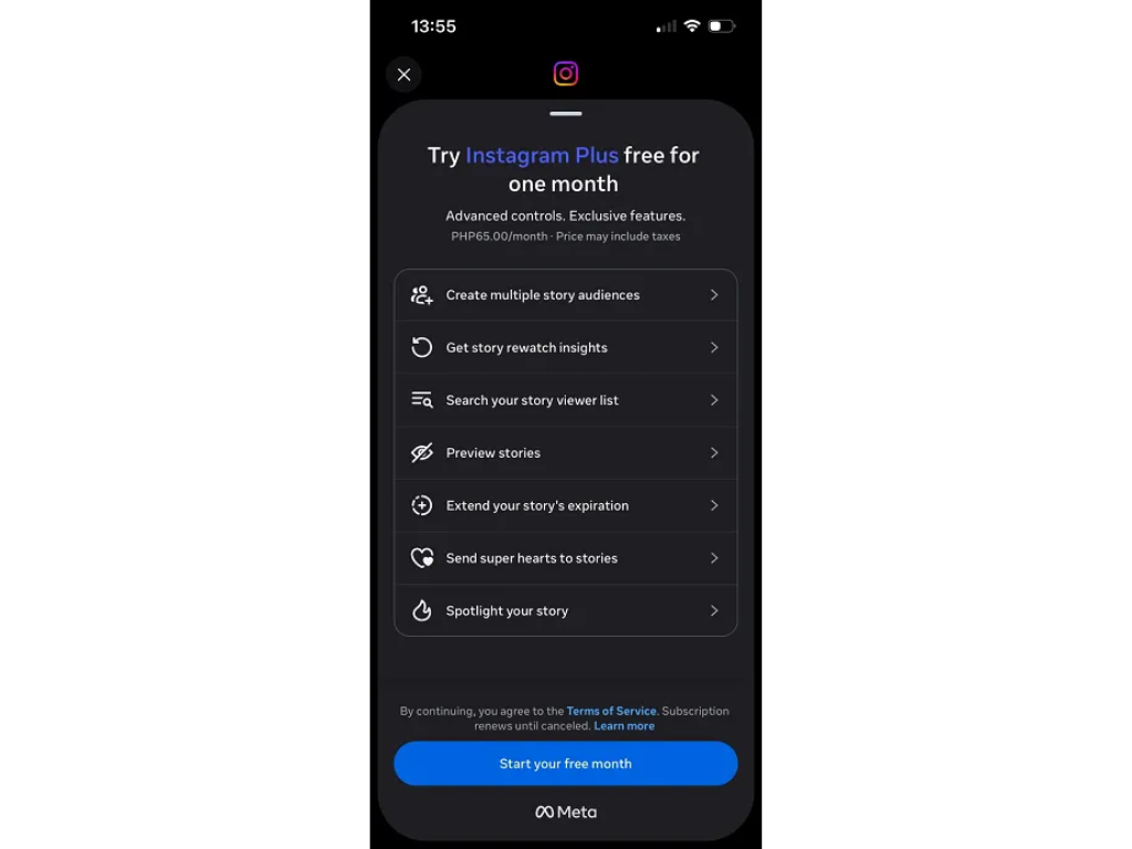 Instagram Plus: le funzioni premium